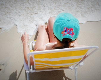 Monogrammed Baseball Cap with Lilly Pulitzer Bow