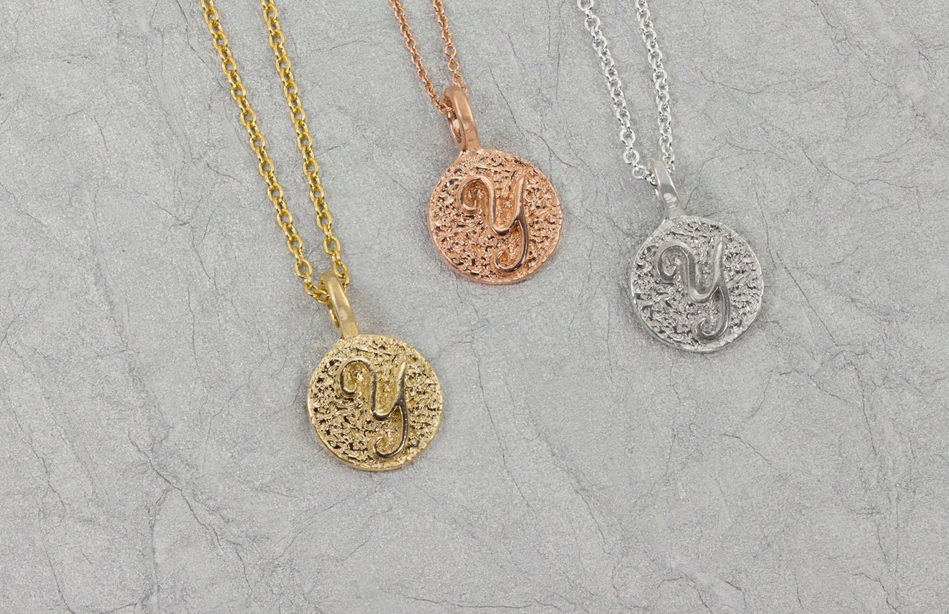 Initial Necklace Letter Y Initial Monogram