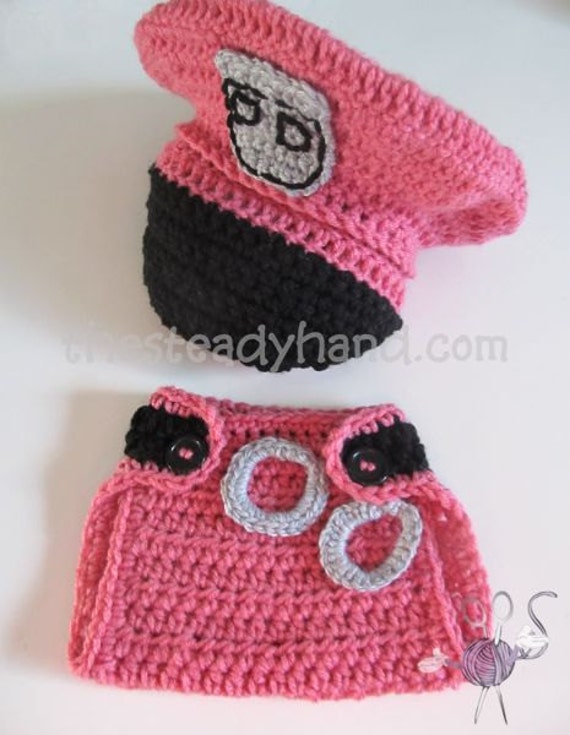 crochet hat pattern police & PATTERN CROCHET Hat TheSteadyHand Newborn Diaper Police by Cover