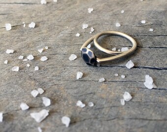 two tone ring - diamond shaped ring - 925 ring - sterling silver rings - sterling silver jewelry - geometric jewelry - High Diamond OXS