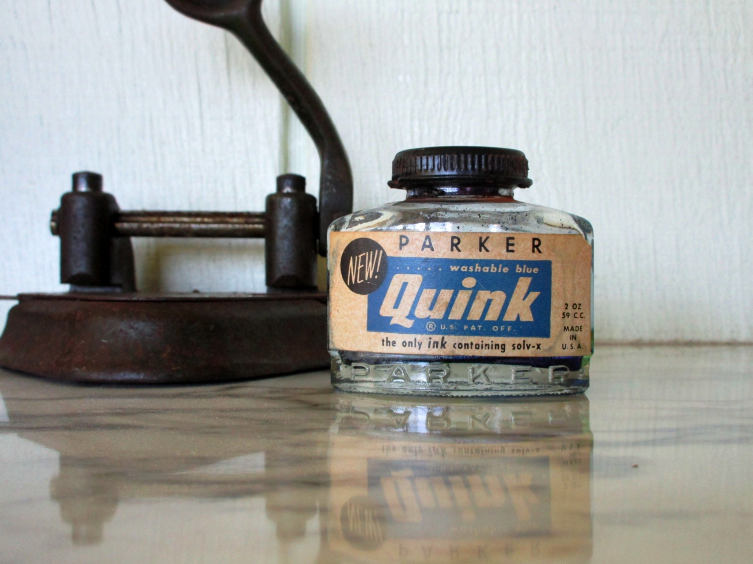 vintage parker quink ink bottle - parker refill quink cartridges