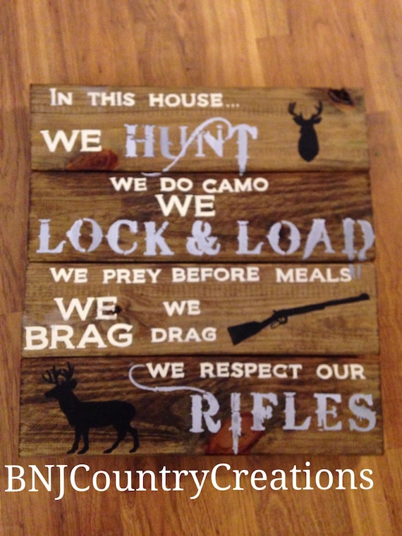 Items similar to Hand painted country rustic hunting sign man cave or