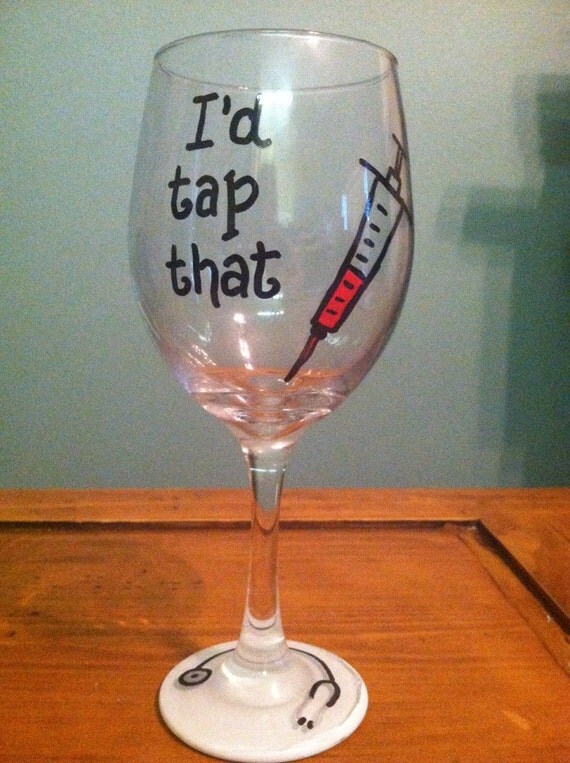 Nurse wine glass Nurse graduation gift Gifts for Nursing student Nurse