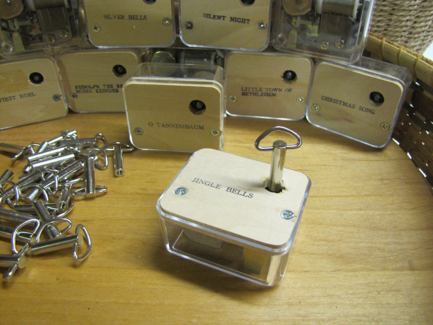 Music Box Mechanism Silver Bells Wind Up by VulpineYooper on Etsy