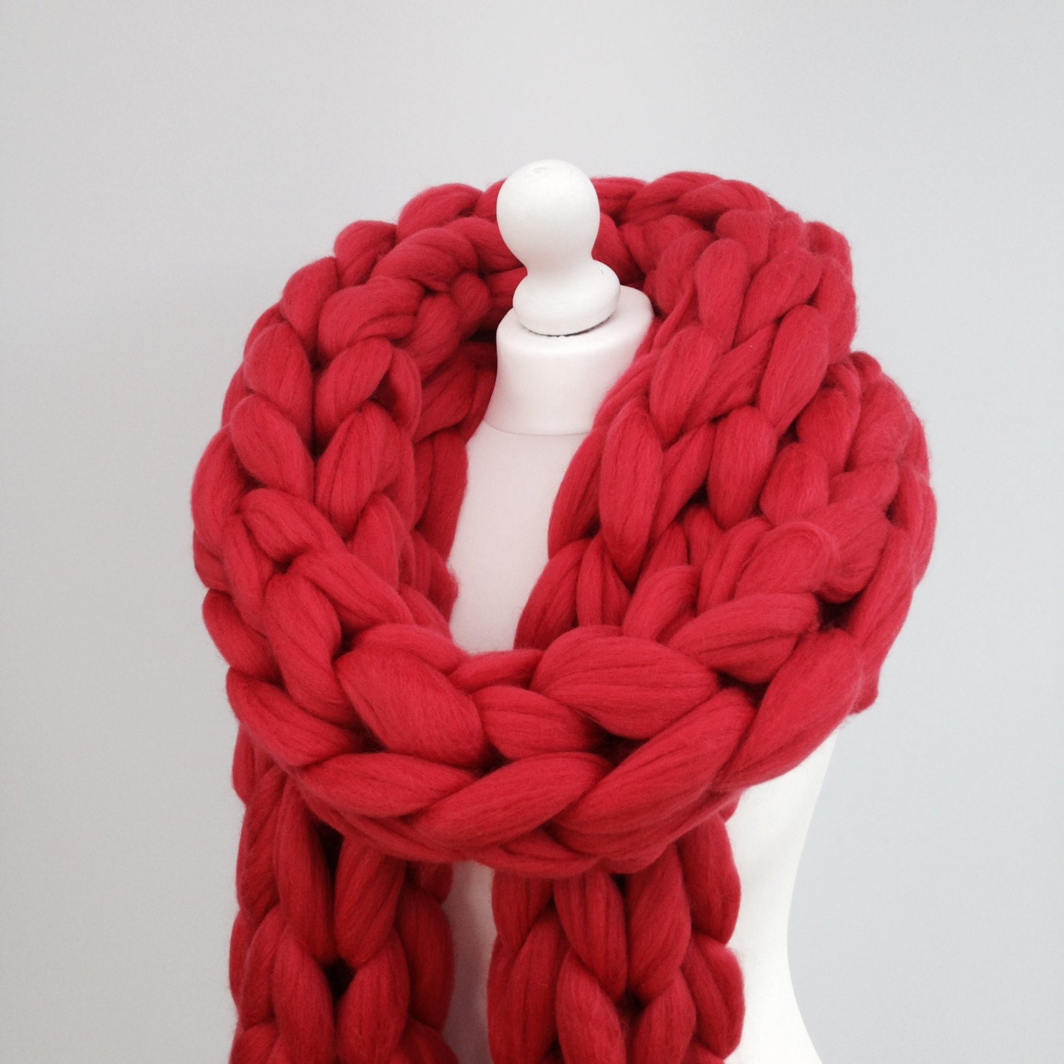 Scarf KNITTING KIT. Learn to arm knit by WoolCoutureCompany