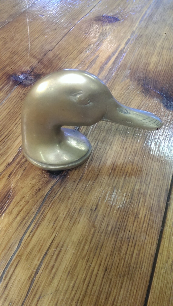 vintage brass duck head bottle opener