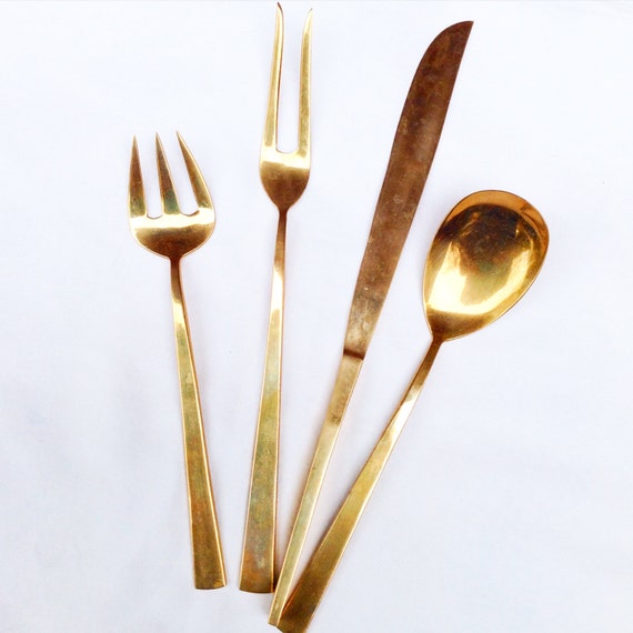 Vintage Bronze Kitchen Utensils