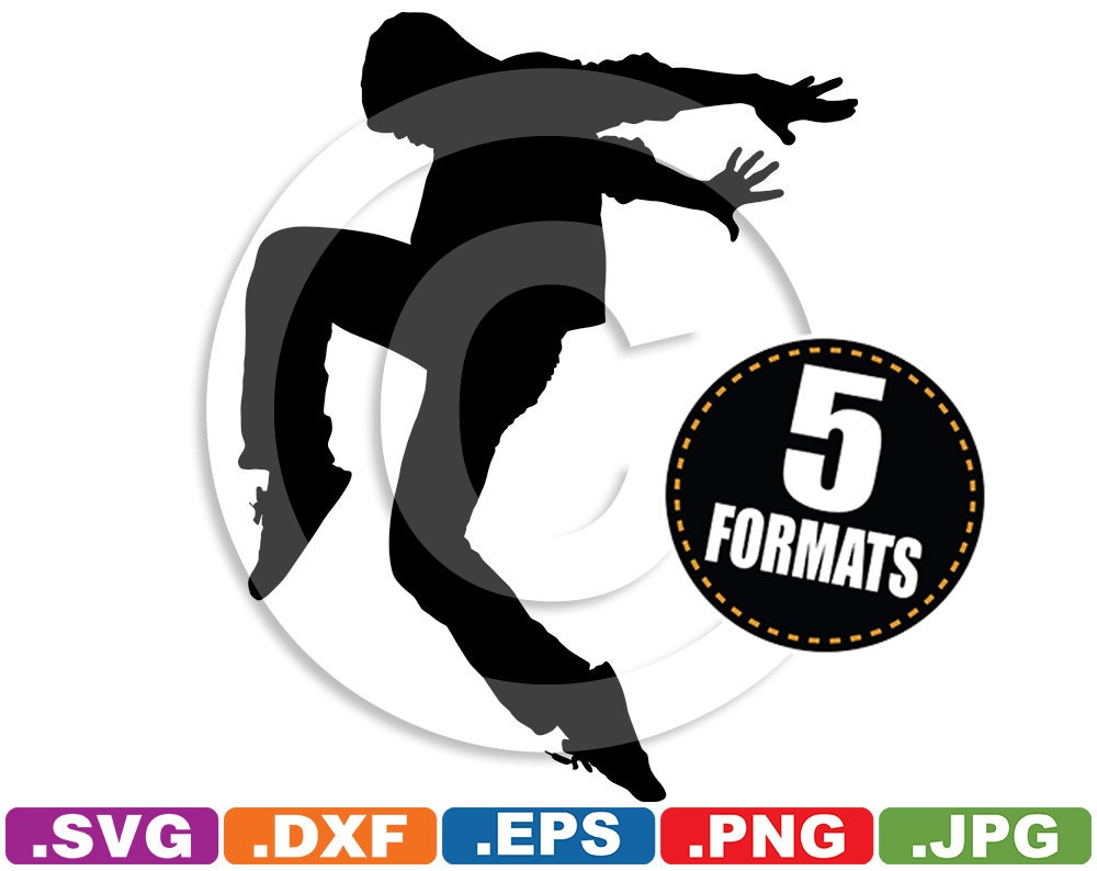 Download Hip Hop Dancer Silhouette Clip Art Image svg & dxf cutting