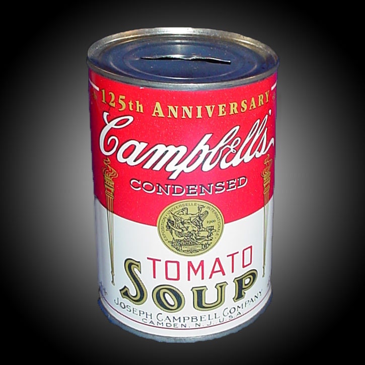 125th Anniversary Campbell's Tomato Soup Can Vintage Tin