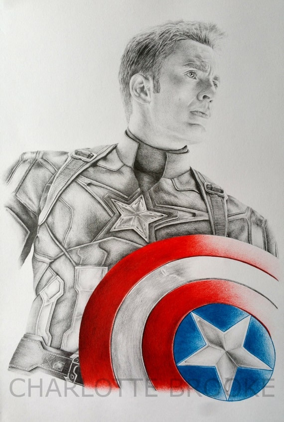 Pencil Drawing Of Captain America