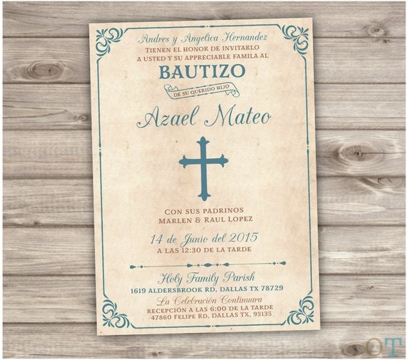 Spanish Baptism Invitations 4