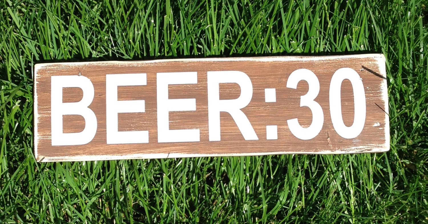 BEER:30 Funny Sign for the Cabin the Back porch by AmysSillySigns