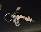 Rose Quartz Key Ring or bag pendant