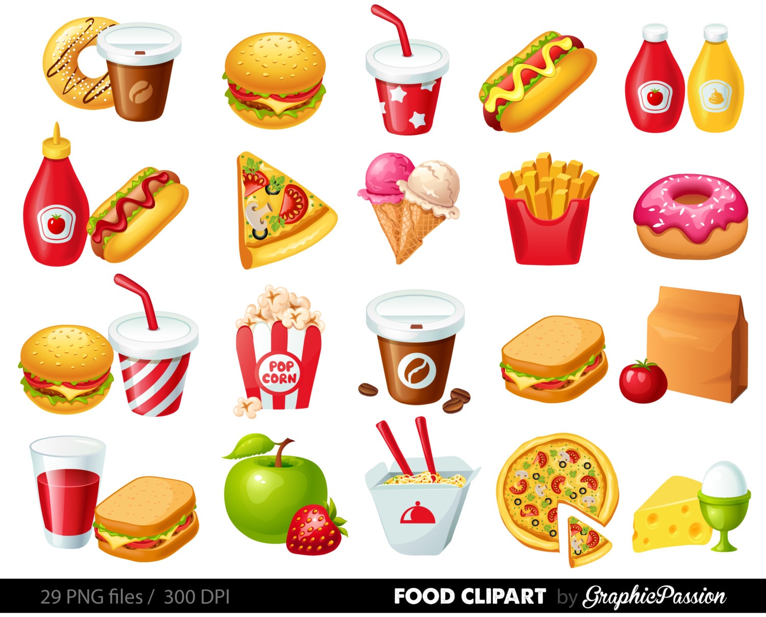  Fast Food Clipart Hamburger Clip art Coffee clip art Food 