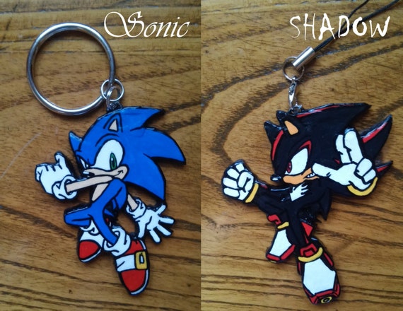 Items similar to Sonic The Hedgehog Character Keychains - Sonic, Shadow ...