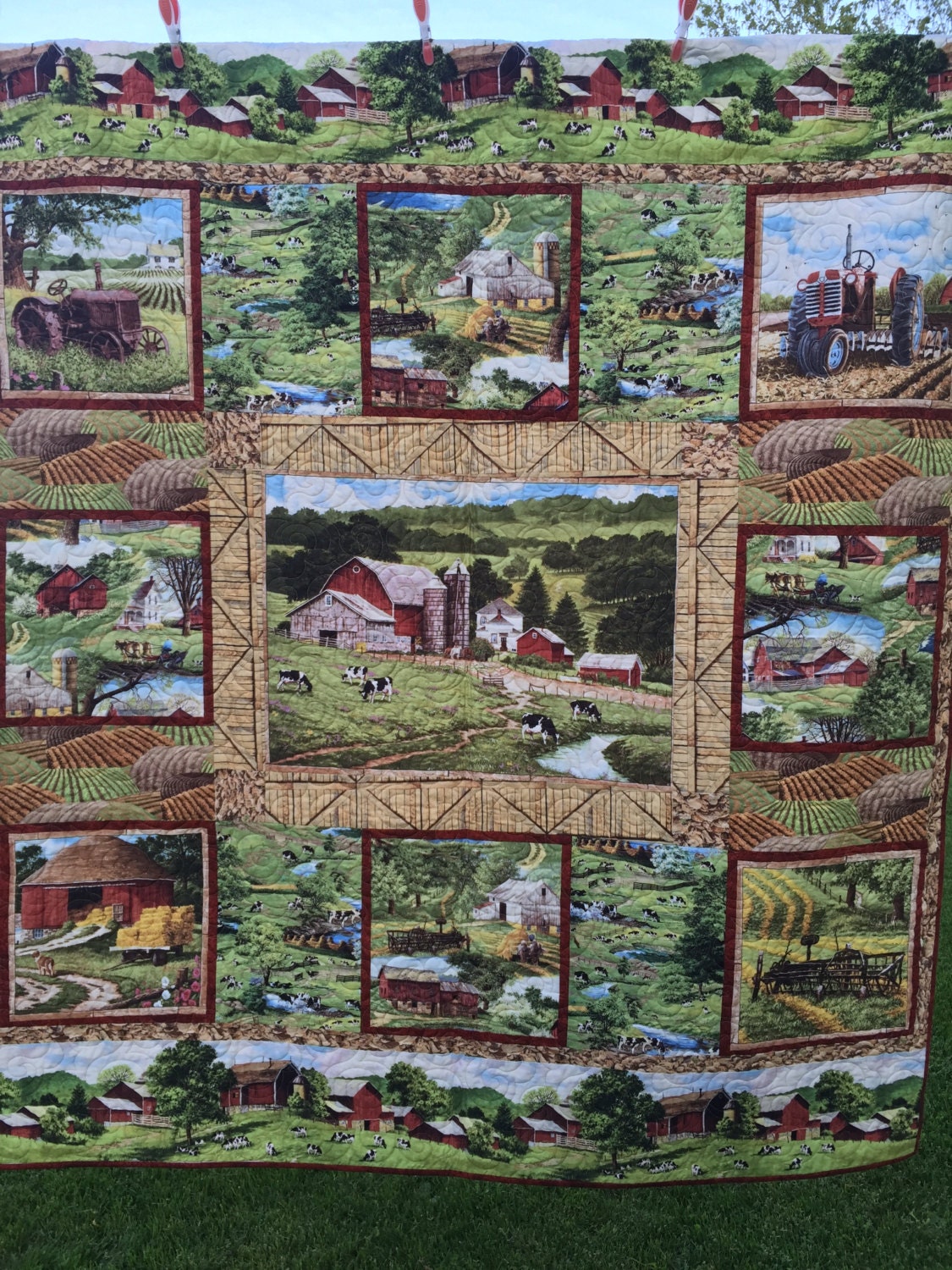 down-on-the-farm-quilt-hand-made-quilt-lap-quilt-vintage