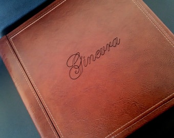 Personalized Genuine Leather Photoalbum / Wedding / Family / Memories / Travel / Annyversary / Scrapbook / Photography / Italian Leather