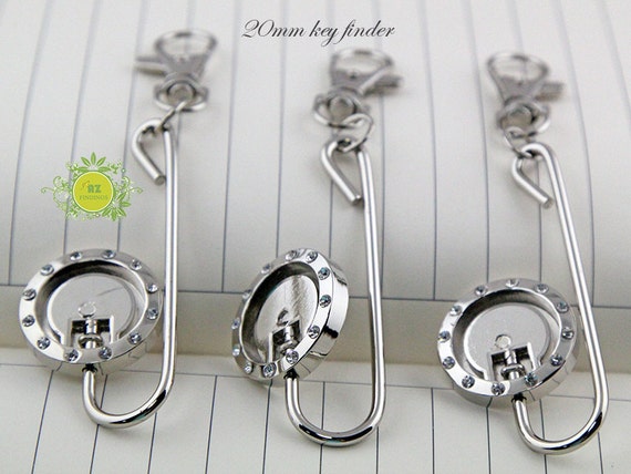 5 Key Finder-Key Chain Purse Hook with 20mm cabochon