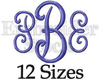 Pillow Font Embroidery Monogram Font Machine Embroidery Font Embroidery Monogram Design Machine Font Perfect for Embroidery Towels -12 Sizes