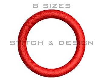 Circle Applique Design - Circle Embroidery Design - Circle Monogram - Circle Shape Applique