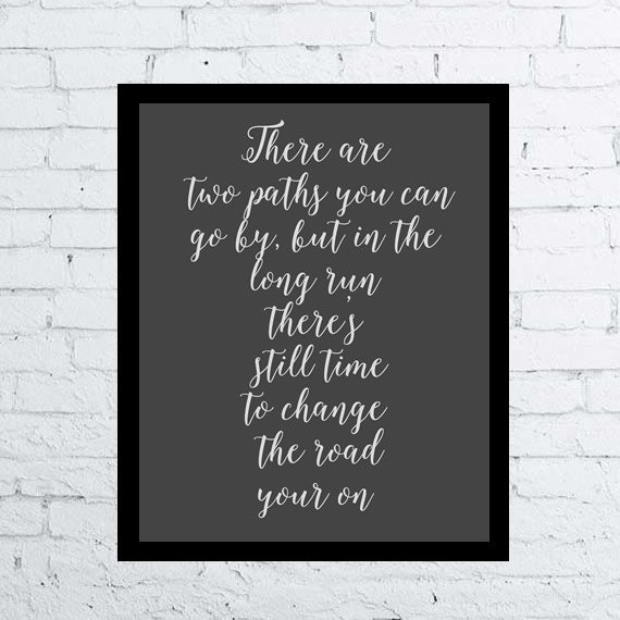Stairway to Heaven Quote Print Led Zeppelin by CelineArtPrints