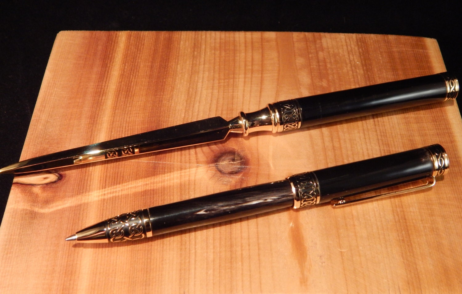 Sculpted Pen and Letter Opener Set Crafted from by ProvincialMills