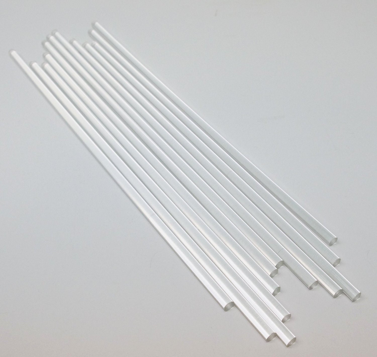 12 Pc Clear Acrylic Plastic Extruded Rod Lucite Diameter