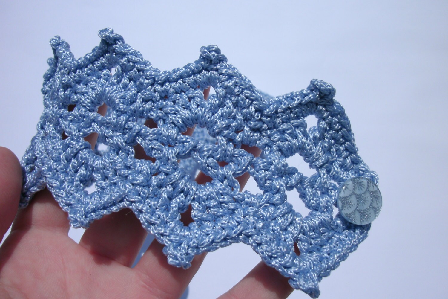 Blue curtain holdback Crochet curtain ties Curtain tie backs