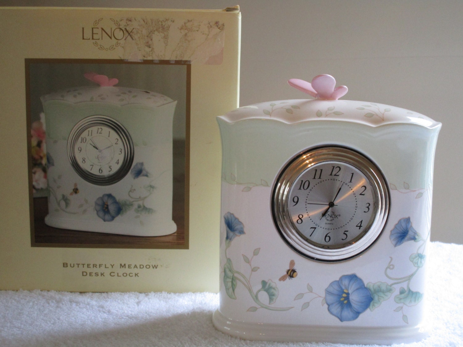 Lenox Butterfly Meadow Desk Clock