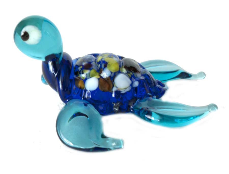 hand blown glass sea turtle