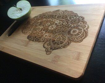 Personalized Graduation Gift, Unique Gifts for Teachers, Brain Art, Steampunk Brain, Psychiatrist Gift, Psychiatry, Psychiatric Nurse, Gear