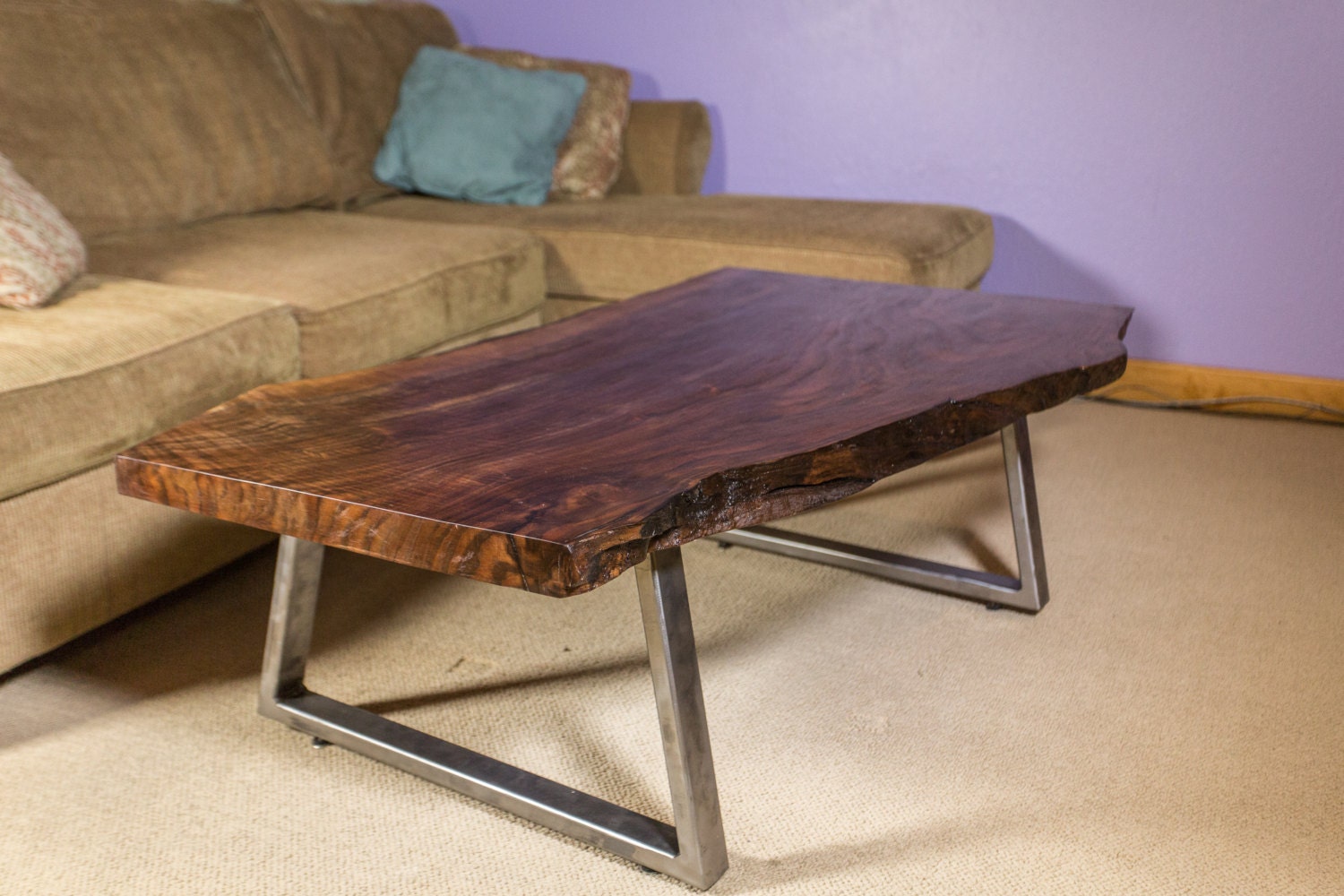 Double Live Edge Black Walnut Coffee Table