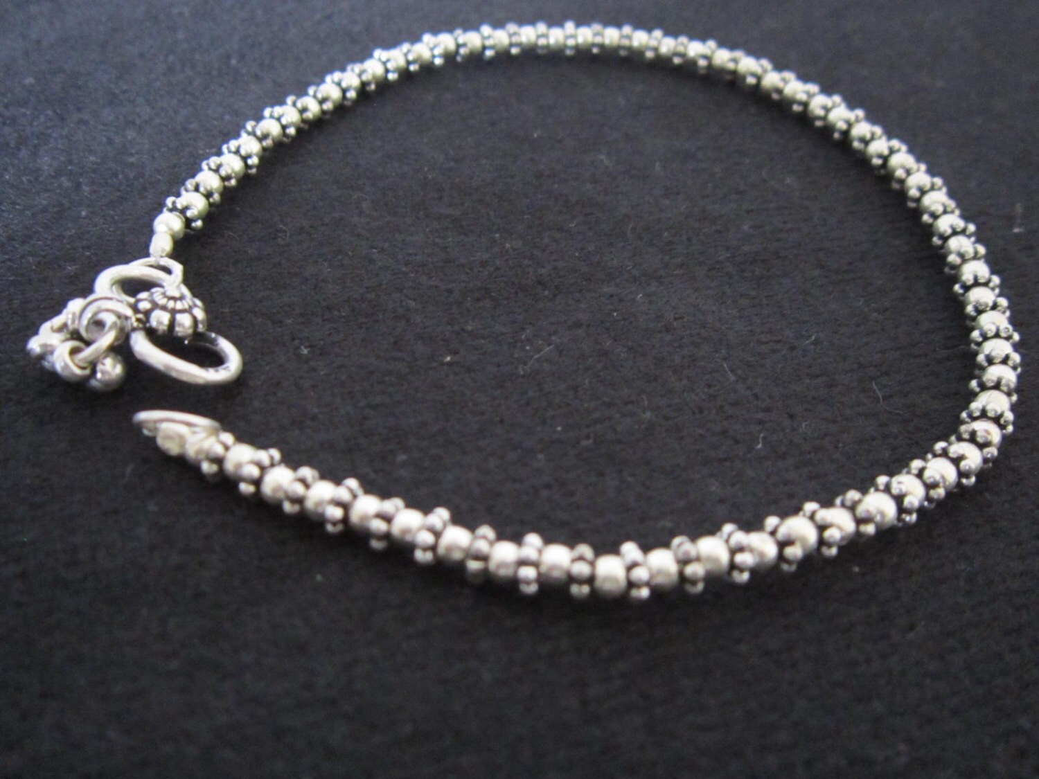 Old Silver Anklet from India Belly Dance Jewelry Rajasthani