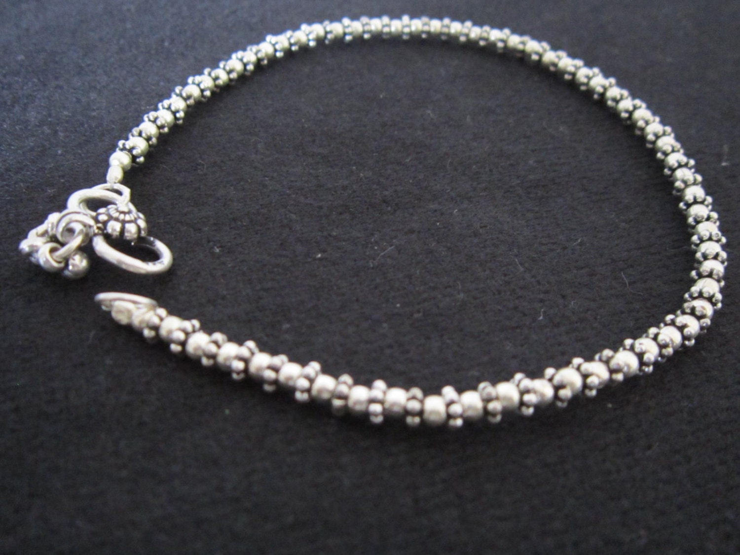 Old Silver Anklet from India Belly Dance Jewelry Rajasthani