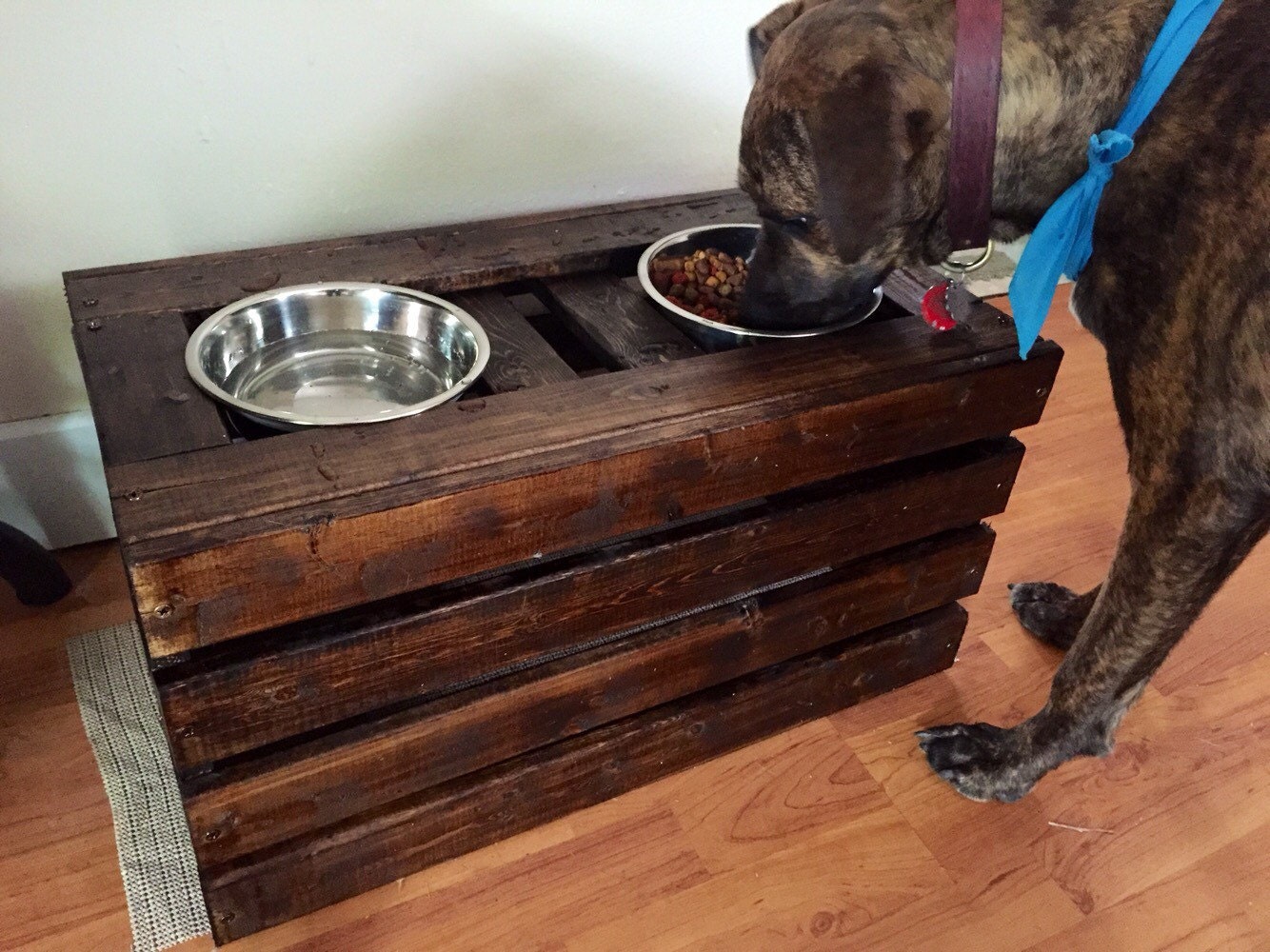 Rustic Dog Bowl Holders by RuralKountry on Etsy