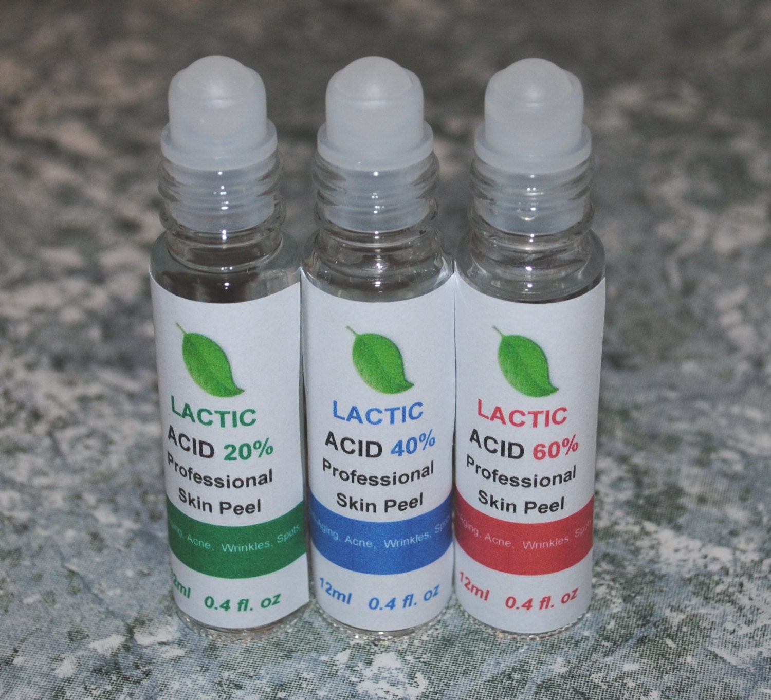 RollOn Lactic Acid Skin Peel AHA Exfoliant Acne Treatment