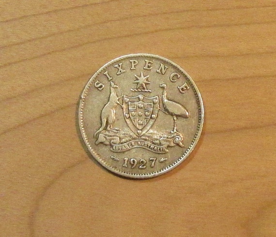 Wedding Sixpence, Australian silver 6 pence coin, lucky six pence ...