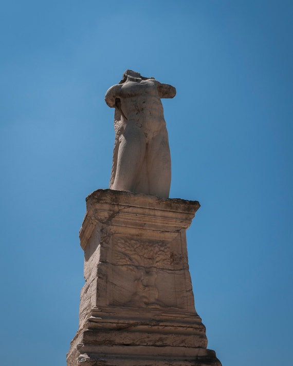 Statue Headless Armless Blue sky Cloudless sky Athens