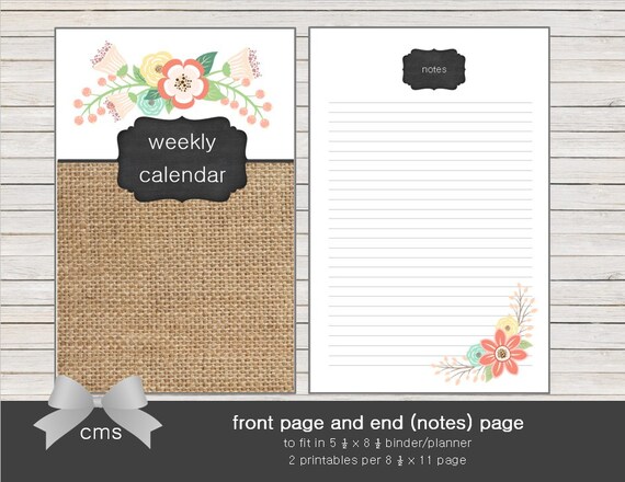 items similar to weekly calendar blank week sheets