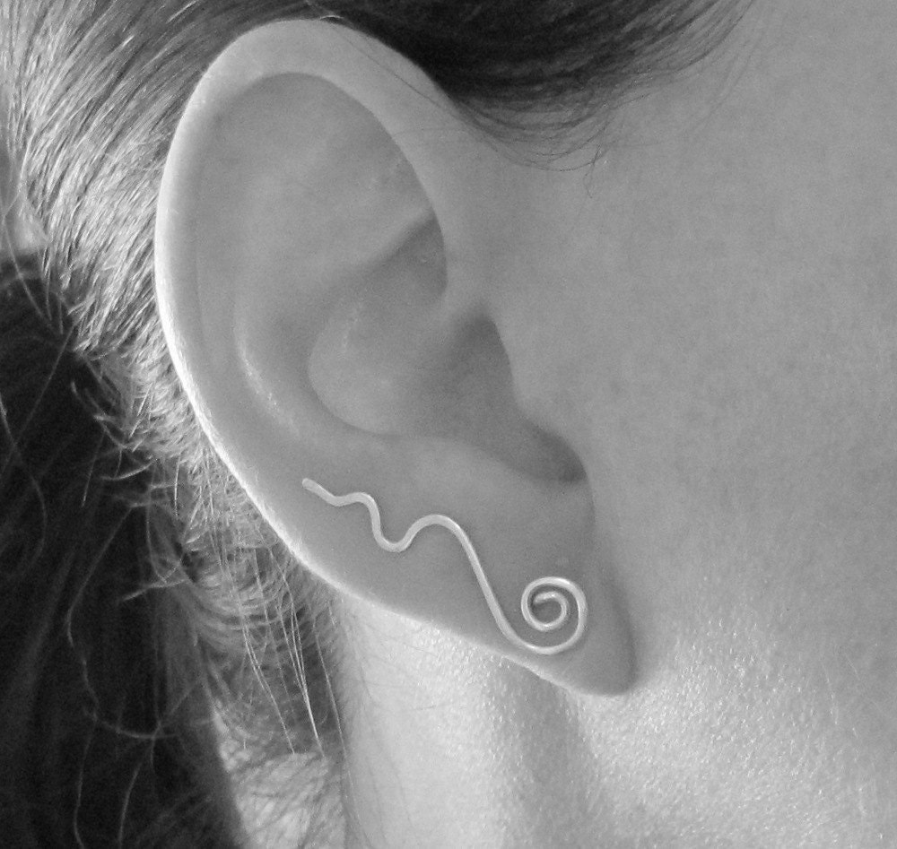 Ear Crawler Earrings Ear Crawlers Up the Ear Earrings Happy