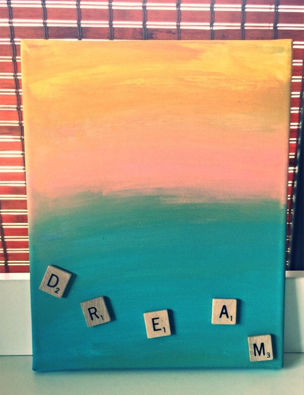 DREAM Canvas Painting by SafeHope on Etsy