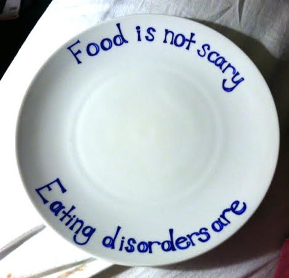Eating Disorder Recovery Motivation White Plate by RecoverYourself
