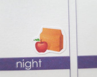 60 Lunch Bag Stickers | Planner Stickers designed for use with the Erin Condren Life Planner | 0356