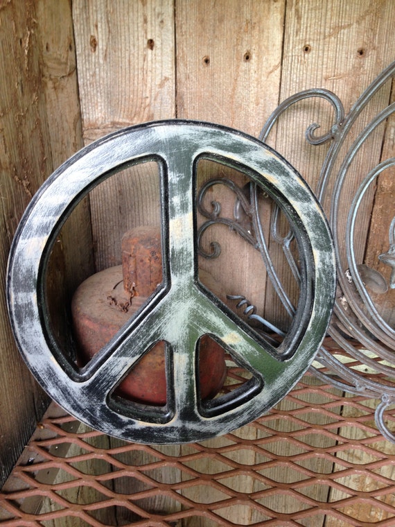 Wood Peace Sign