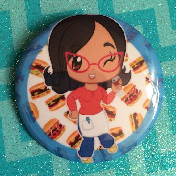 Bob's Burgers Linda Belcher Chibi Button by LagproofItems on Etsy