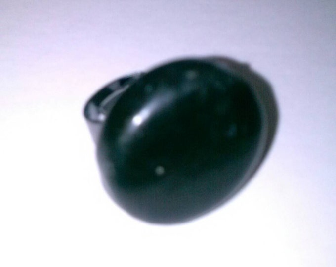 Marble stone black circle ring