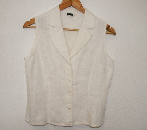 linen vest tops uk