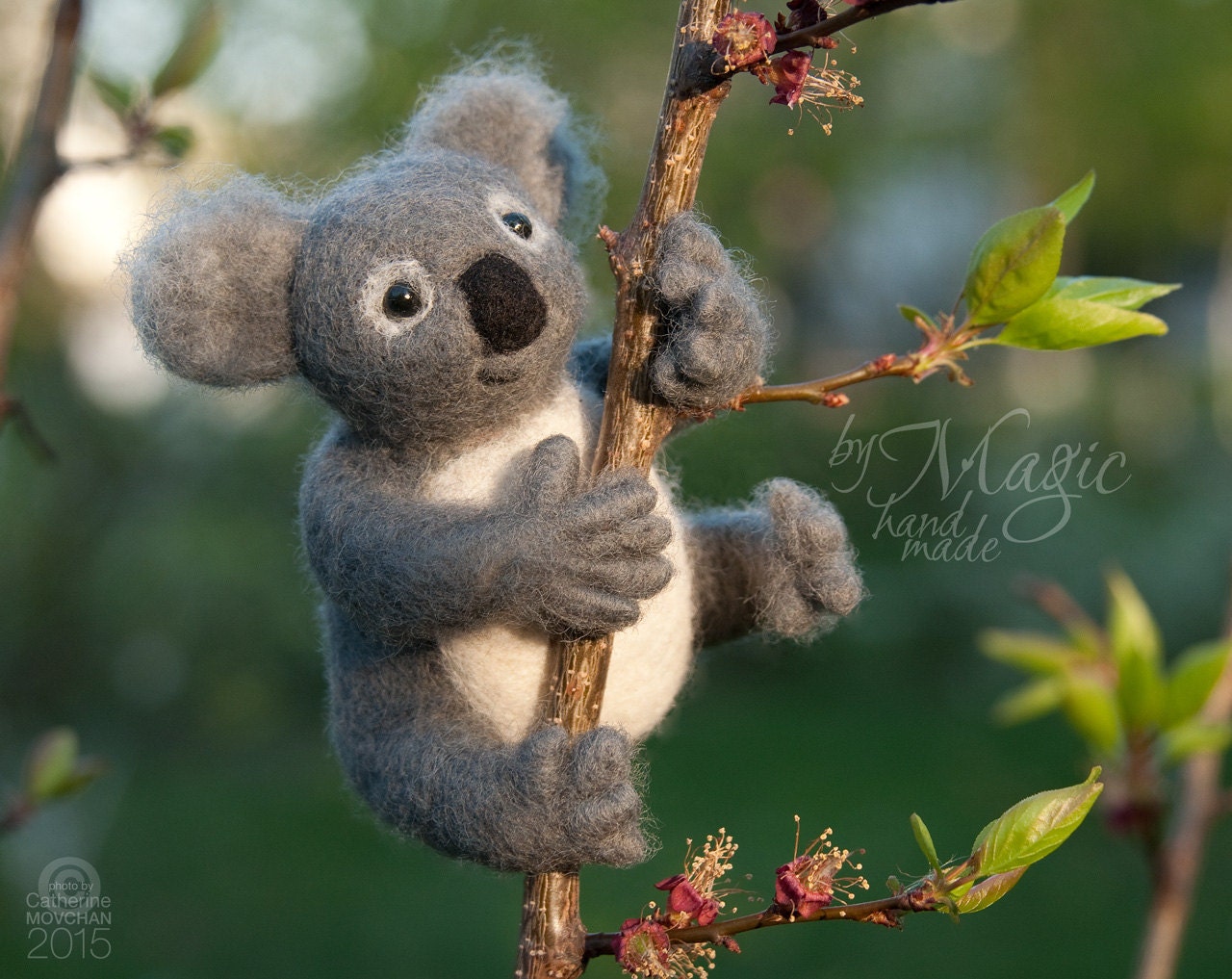 Felted koala felt animal wool toy needle felted by byMagic on Etsy
