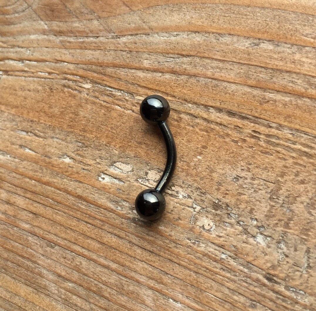 1.6mm/14ga.Black Curved BarbellDaith/Rook/Snug/Angel by LoveYi