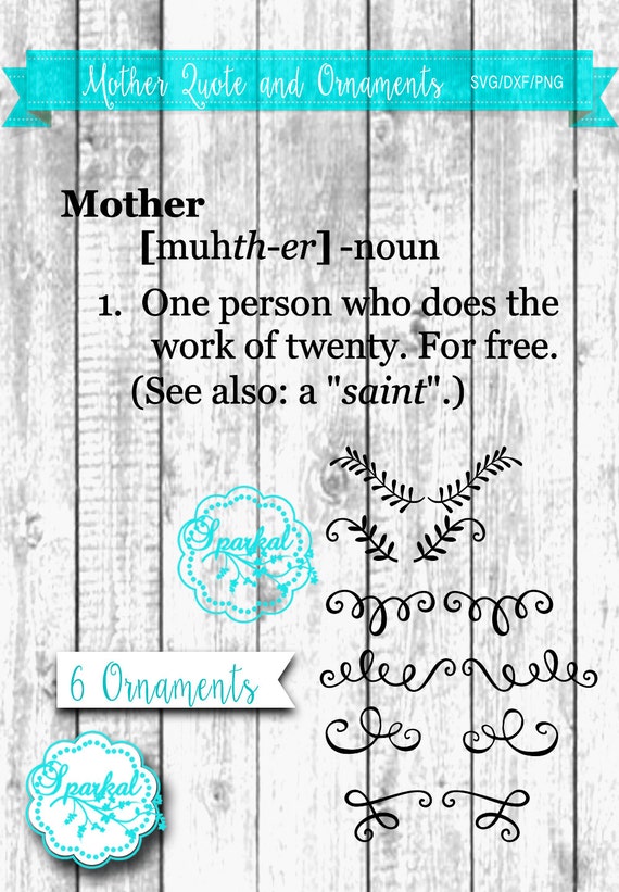 Download Definition of Mom on Mother's Day Quote SVG Cutting files